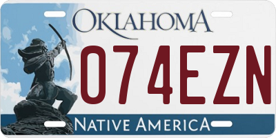 OK license plate 074EZN