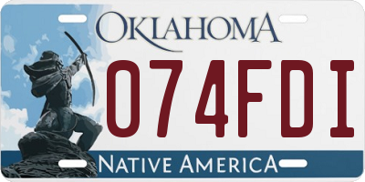 OK license plate 074FDI