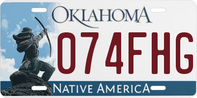 OK license plate 074FHG
