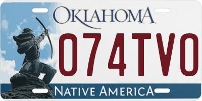 OK license plate 074TVO