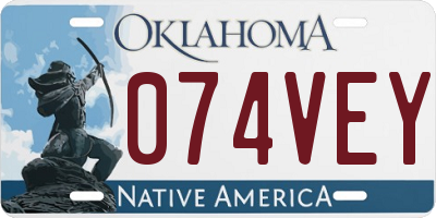 OK license plate 074VEY
