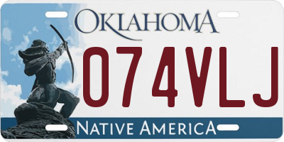 OK license plate 074VLJ