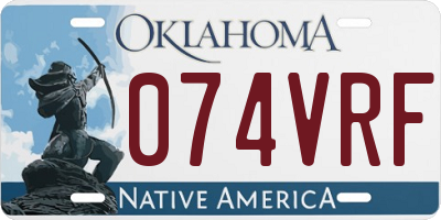 OK license plate 074VRF