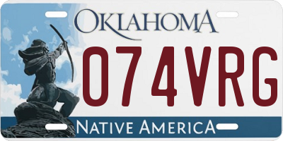 OK license plate 074VRG