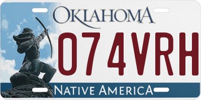 OK license plate 074VRH