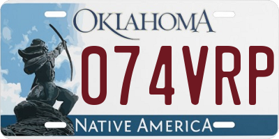 OK license plate 074VRP