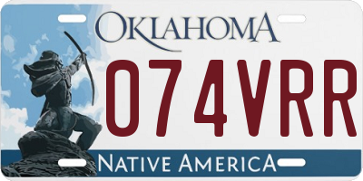 OK license plate 074VRR