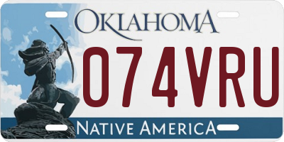 OK license plate 074VRU