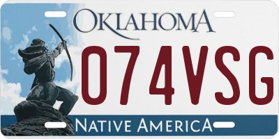 OK license plate 074VSG