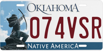 OK license plate 074VSR