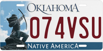 OK license plate 074VSU