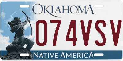 OK license plate 074VSV