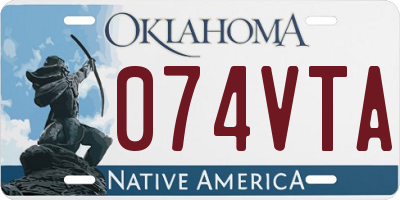 OK license plate 074VTA