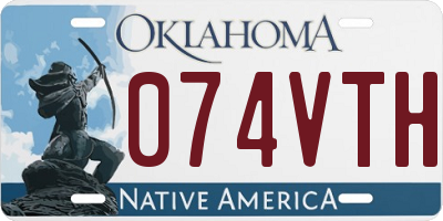 OK license plate 074VTH