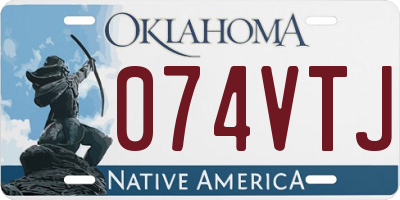 OK license plate 074VTJ