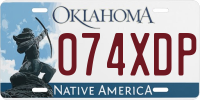 OK license plate 074XDP