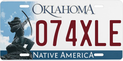 OK license plate 074XLE