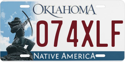 OK license plate 074XLF