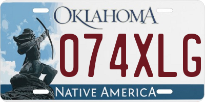 OK license plate 074XLG
