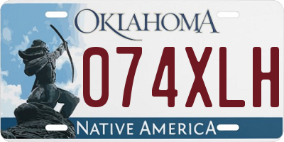 OK license plate 074XLH