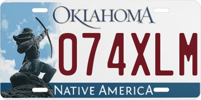 OK license plate 074XLM