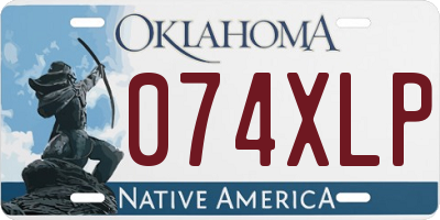 OK license plate 074XLP