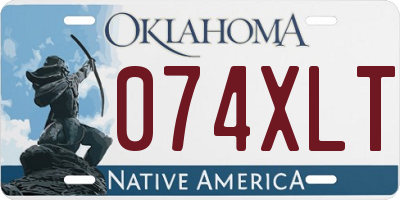 OK license plate 074XLT