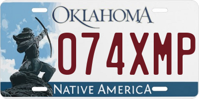 OK license plate 074XMP