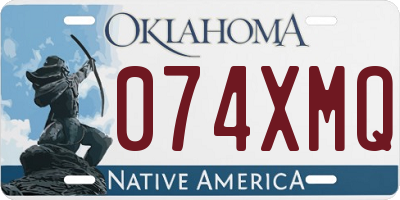 OK license plate 074XMQ