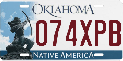 OK license plate 074XPB