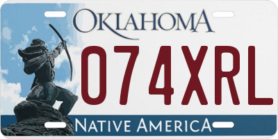 OK license plate 074XRL