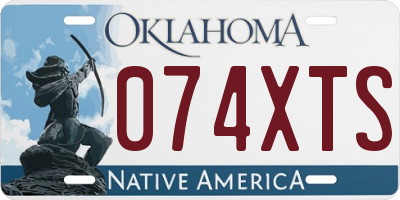 OK license plate 074XTS
