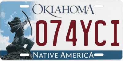 OK license plate 074YCI