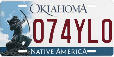 OK license plate 074YLO