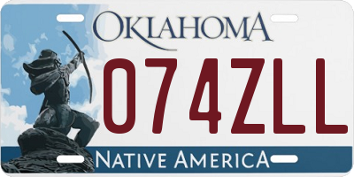 OK license plate 074ZLL