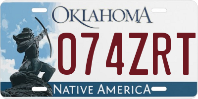 OK license plate 074ZRT