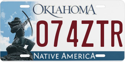 OK license plate 074ZTR