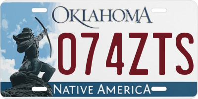 OK license plate 074ZTS