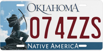 OK license plate 074ZZS