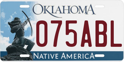 OK license plate 075ABL
