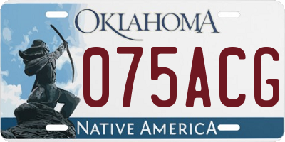OK license plate 075ACG