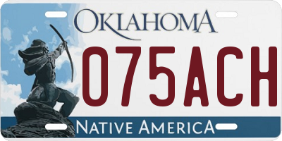 OK license plate 075ACH