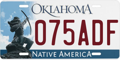 OK license plate 075ADF