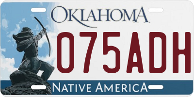 OK license plate 075ADH