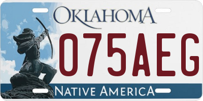 OK license plate 075AEG