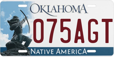 OK license plate 075AGT