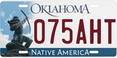OK license plate 075AHT