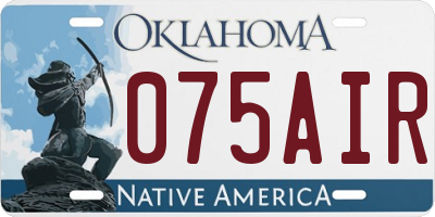 OK license plate 075AIR