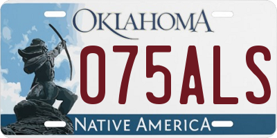 OK license plate 075ALS
