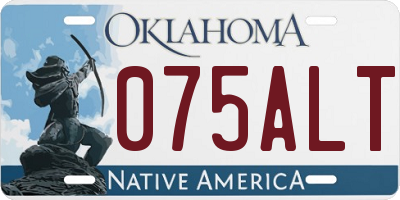 OK license plate 075ALT